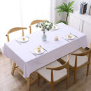 140x220cm Solid Color PVC Waterproof Oil-Proof And Scald-Proof Disposable Tablecloth(Pure White)