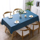140x220cm Solid Color PVC Waterproof Oil-Proof And Scald-Proof Disposable Tablecloth(Pure Blue)