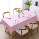 140x220cm Solid Color PVC Waterproof Oil-Proof And Scald-Proof Disposable Tablecloth(Pink)