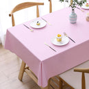 140x220cm Solid Color PVC Waterproof Oil-Proof And Scald-Proof Disposable Tablecloth(Pink)