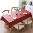 140x220cm Solid Color PVC Waterproof Oil-Proof And Scald-Proof Disposable Tablecloth(Red Wine)