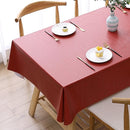 140x220cm Solid Color PVC Waterproof Oil-Proof And Scald-Proof Disposable Tablecloth(Red Wine)