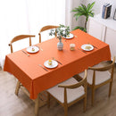 140x220cm Solid Color PVC Waterproof Oil-Proof And Scald-Proof Disposable Tablecloth(Orange)