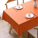140x220cm Solid Color PVC Waterproof Oil-Proof And Scald-Proof Disposable Tablecloth(Orange)