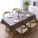140x220cm Solid Color PVC Waterproof Oil-Proof And Scald-Proof Disposable Tablecloth(Brown)
