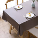 140x220cm Solid Color PVC Waterproof Oil-Proof And Scald-Proof Disposable Tablecloth(Brown)