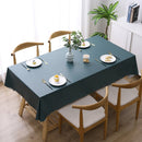140x220cm Solid Color PVC Waterproof Oil-Proof And Scald-Proof Disposable Tablecloth(Dark Green)