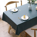 140x220cm Solid Color PVC Waterproof Oil-Proof And Scald-Proof Disposable Tablecloth(Dark Green)