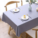 140x220cm Solid Color PVC Waterproof Oil-Proof And Scald-Proof Disposable Tablecloth(Light Gray)