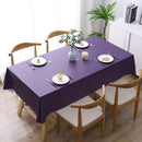 140x220cm Solid Color PVC Waterproof Oil-Proof And Scald-Proof Disposable Tablecloth(Purple)