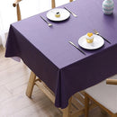 140x220cm Solid Color PVC Waterproof Oil-Proof And Scald-Proof Disposable Tablecloth(Purple)