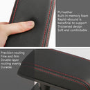 Car Arm Handle Seat Left Hand Elbow Tray Universal Leather Increasing Pad Central Armrest Box(Brown)