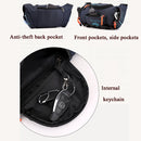 HaoShuai 5130 Multi-Function Outdoor Waist Bag Sports Men Shoulder Slope Bag Waterproof Chest Bag(Navy Blue)