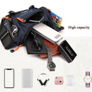 HaoShuai 5130 Multi-Function Outdoor Waist Bag Sports Men Shoulder Slope Bag Waterproof Chest Bag(Navy Blue)
