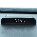 Solar Night Light Car Clock Automotive Electronic Clock Temperature Time+Date+Week+Temperature(White Light)