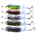 HENGJIA PE021 9.5cm/11g Frog Water Tartr Wood Bait Road Sub-Propeller Fish Bait(1)