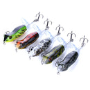HENGJIA PE021 9.5cm/11g Frog Water Tartr Wood Bait Road Sub-Propeller Fish Bait(1)
