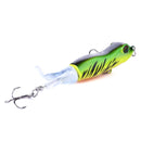 HENGJIA PE021 9.5cm/11g Frog Water Tartr Wood Bait Road Sub-Propeller Fish Bait(5)