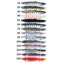 HENGJIA Multi-Segment Fish Bait Fake Fish Bait Luya Loach Bait(8 10cm 10g)