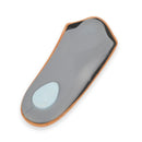 2 Pairs Cow Leather Arch Half Insole Flat Arch Support O-Leg Corrective Insole,Size: 39/40