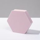 8 PCS Geometric Cube Photo Props Decorative Ornaments Photography Platform, Colour: Large Light Pink Hexagon