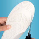 6 Pairs 085 Sports Insoles Men And Women Breathable Sweat-Absorbent Deodorant Silicone Thickened Shock-Absorbing Insole, Size: 40(White Bottom Black Surface)