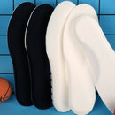 6 Pairs 085 Sports Insoles Men And Women Breathable Sweat-Absorbent Deodorant Silicone Thickened Shock-Absorbing Insole, Size: 43(White Bottom White Surface)