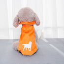 Double-Layer Thin Pet Jacket Small Dog And Cat Reflective Raincoat, Size: S(Orange)