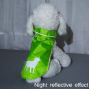 Double-Layer Thin Pet Jacket Small Dog And Cat Reflective Raincoat, Size: S(Green)