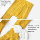 Spring And Autumn Children Tights Baby Knitting Pantyhose Size: XL 4-6 Years Old(Yellow)