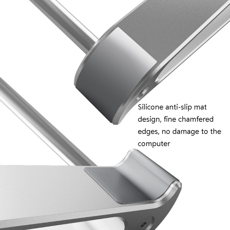 Xiaotian P5 Aluminum Alloy Desktop Bracket Multi-Function Cooling Notebook Bracket(Very-light Silver)