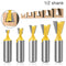 1/2 Handle Dovetail Cutter Wood Engraving Small Milling Cutter, Specification: 1/2x3/4mm