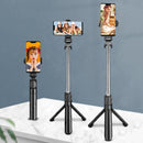 Bluetooth Black XT02 360-Degree Rotating Multi-Function Retractable Mobile Phone Selfie Stick To Shoot Live TV Drama Tripod