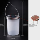 Outdoor Waterproof Solar Light Bucket Shape LED Courtyard Garden Hanging Lamp Night Light(Colorful Light)