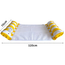 PVC Inflatable Hammock Adult Swimming Floating Row, Size: 120 x 70cm(Yellow + Treasure Blue Striped)