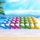 PVC Inflatable Hammock Adult Swimming Floating Row, Size: 120 x 70cm(Yellow + Treasure Blue Striped)