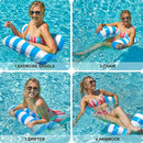 PVC Inflatable Hammock Adult Swimming Floating Row, Size: 120 x 70cm(Green Striped)