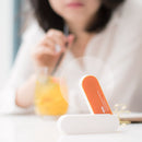 Mini Rechargeable Portable Fan Mute Hand-Held Folding Fan(Orange)