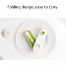 Mini Rechargeable Portable Fan Mute Hand-Held Folding Fan(Green)