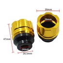 2 Pairs Motorcycle Modified Accessories Anti-Drop Cup CNC Aluminum Alloy Anti-Collision And Shock Absorbing Front Fork Cup(Silver)