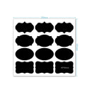 50 Sets Erasable Waterproof Removable Bottle Can PVC Blackboard Sticker 12PCS/Set 200x185mm