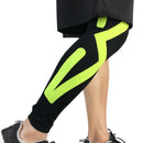 A Pair HX022 Sports Knee Pads Compression Elastic Protective Thigh And Calve Cover Outdoor Basketball Football Riding Protective Gear, Specification: XL (Black / Gray)