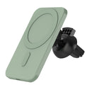 N16 10W Car Air Outlet + Suction Cup Magsafe Magnetic Wireless Charger Mobile Phone Holder For IPhone 12 Series(Green)
