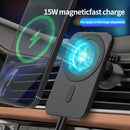N16 10W Car Air Outlet + Suction Cup Magsafe Magnetic Wireless Charger Mobile Phone Holder For IPhone 12 Series(Green)