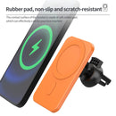 N16 10W Car Air Outlet + Suction Cup Magsafe Magnetic Wireless Charger Mobile Phone Holder For IPhone 12 Series(White)