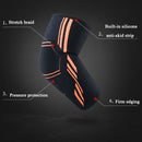 A Pair Sports Elbow Pads Breathable Pressurized Arm Guards Basketball Tennis Badminton Elbow Protectors, Size: L (Black Green)