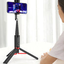 Bluetooth Selfie Stick with Tripod Multi-function Gimbal Mobile Phone Fill Light Live Support(White Gold)