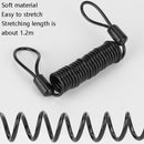 5 PCS Bicycle Portable Reminder Rope Motorcycle Helmet Anti-Theft Spring Rope Travel Wire Rope(Black)