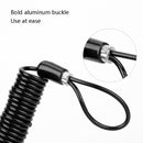 5 PCS Bicycle Portable Reminder Rope Motorcycle Helmet Anti-Theft Spring Rope Travel Wire Rope(Black)
