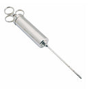 Stainless Steel Seasoning Steak Syringe Turkey Needle Set With Cleaning Silicone Brush(Black )